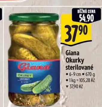 Albert Giana Okurky sterilované 6-9 cm nabídka