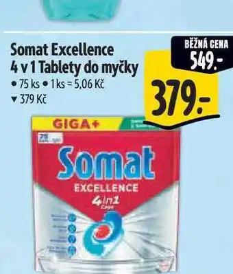 Albert Somat Excellence 4 v 1 Tablety do myčky 75 ks nabídka