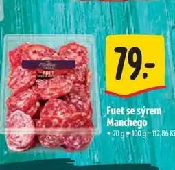 Albert Fuet se sýrem Manchego nabídka