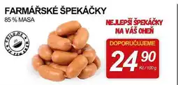 ZEMAN Farmářské špekáčky, 85 % masa nabídka