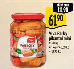 Albert Viva Párky pikantní mini nabídka