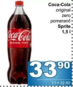 Jip Coca-Cola original zero pomeranč Sprite nabídka