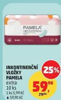 Penny Market INKONTINENČNÍ VLOŽKY PAMELA extra, 10 ks nabídka