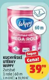 Penny Market KUCHYŇSKÉ UTĚRKY WIPPY 2vrstvé,1 role, 60 m nabídka