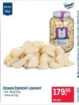 Makro Česnek červený loupaný nabídka