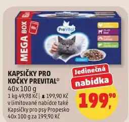 Penny Market KAPSIČKY PRO KOČKY PREVITAL nabídka