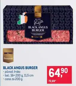 Makro Black Angus burger nabídka
