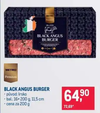 Makro Black Angus burger nabídka