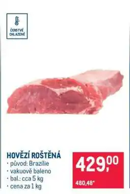 Makro Hovězí roštěná nabídka