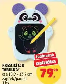 Penny Market KRESLICÍ LCD TABULKA cca 18,9 x 13,7 cm, zajíček/panda, 1 ks nabídka