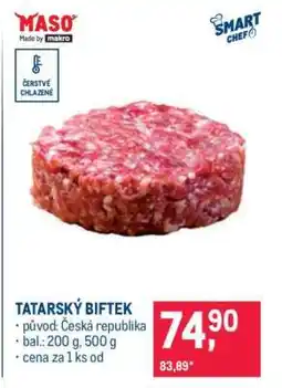Makro Tatarský biftek nabídka