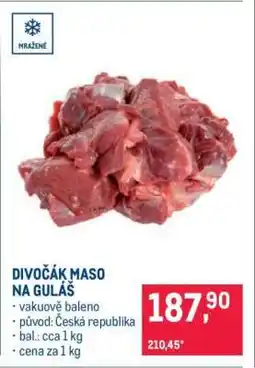 Makro Divočák maso na guláš nabídka