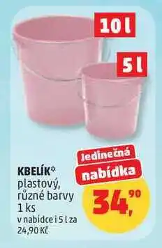 Penny Market KBELÍK plastový, různé barvy, 1 ks nabídka