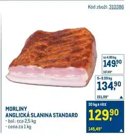 Makro MORLINY ANGLICKÁ SLANINA STANDARD nabídka