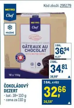Makro Čokoládový dezert nabídka