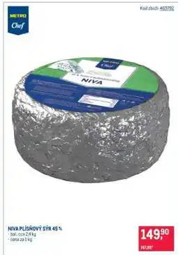 Makro NIVA PLÍSŇOVÝ SÝR 45 % nabídka