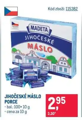 Makro JIHOČESKÉ MÁSLO PORCE nabídka
