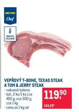 Makro VEPŘOVÝ T-BONE, TEXAS STEAK A TOM & JERRY STEAK nabídka