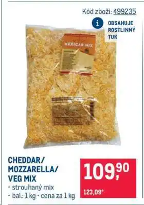 Makro CHEDDAR/ MOZZARELLA/ VEG MIX nabídka
