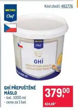 Makro Ghí přepuštěné máslo nabídka
