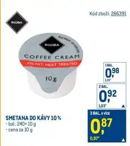 Makro Smetana do kávy 10 % nabídka