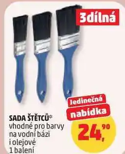 Penny Market SADA ŠTĚTCŮ vhodné pro barvy na vodní bázi i olejové, 1 balení nabídka