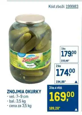 Makro Znojmia Okurky nabídka