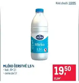 Makro Mléko čerstvé 1,5 % nabídka