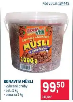 Makro Bonavita Müsli nabídka