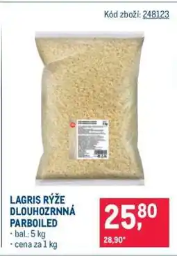 Makro LAGRIS RÝŽE DLOUHOZRNNÁ PARBOILED nabídka
