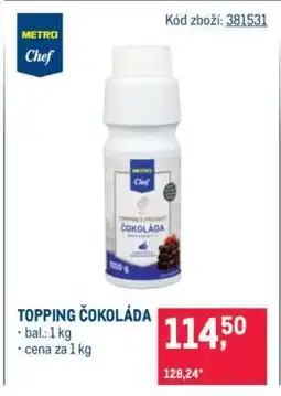 Makro TOPPING ČOKOLÁDA nabídka