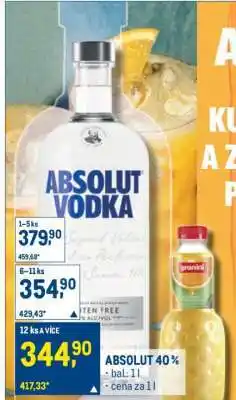 Makro Absolut Vodka nabídka