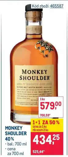 Makro MONKEY SHOULDER 40 % nabídka