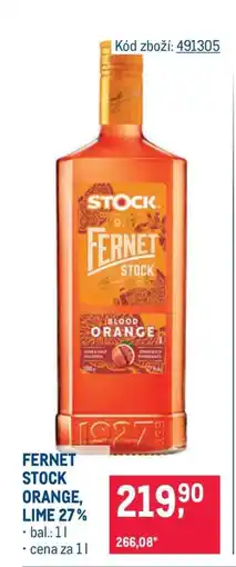 Makro FERNET STOCK ORANGE, LIME 27% nabídka