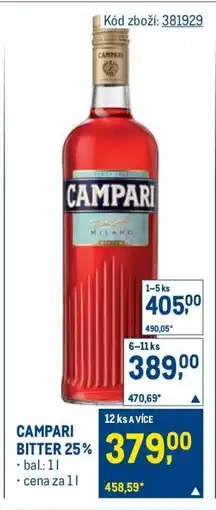 Makro Campari Bitter 25 % nabídka