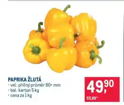 Makro Paprika žlutá nabídka