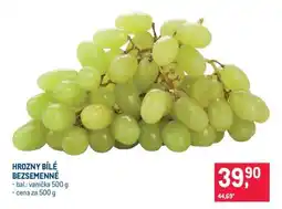 Makro Hrozny bílé bezsemenné nabídka
