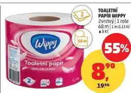 Penny Market TOALETNÍ PAPÍR WIPPY 2vrstvý, 1 role, 68 m nabídka