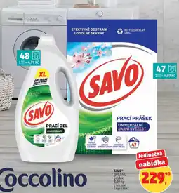 Penny Market SAVO gel 2,4 l, prášek 3,29 kg nabídka