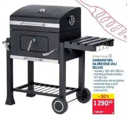 Makro ZAHRADNÍ GRIL NA DŘEVĚNÉ UHLÍ DELUXE nabídka