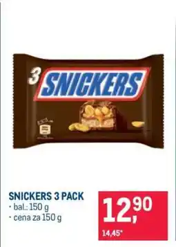 Makro SNICKERS 3 PACK nabídka