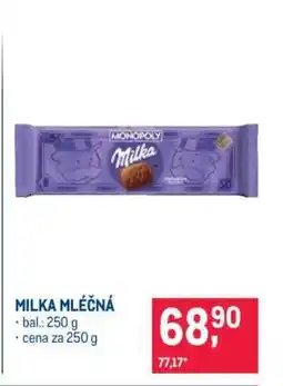 Makro Milka mléčná nabídka