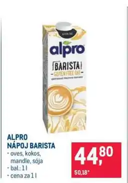 Makro Alpro nápoj barista nabídka