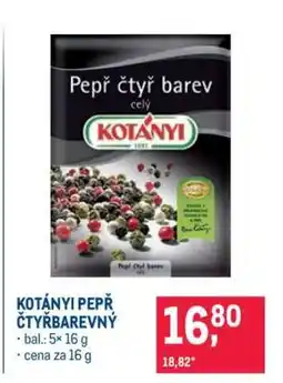 Makro Kotányi pepř čtyřbarevný nabídka