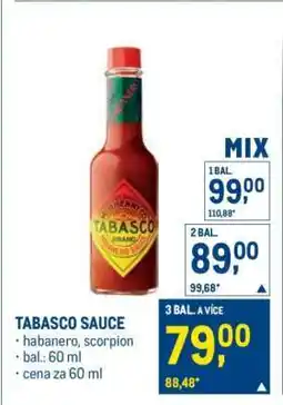 Makro TABASCO SAUCE nabídka
