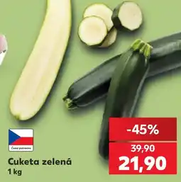Kaufland Cuketa zelená nabídka