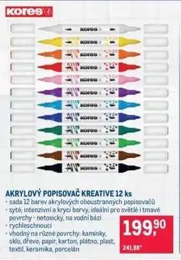 Makro AKRYLOVÝ POPISOVAČ KREATIVE 12 ks nabídka