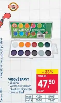 Makro Vodové barvy nabídka