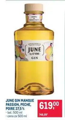 Makro JUNE GIN MANGUE PASSION, PECHE, POIRE 37,5 % nabídka