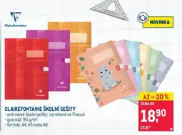 Makro CLAIREFONTAINE ŠKOLNÍ SEŠITY nabídka